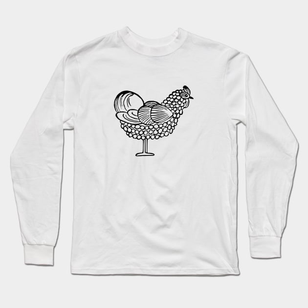 Chicken Long Sleeve T-Shirt by linesdesigns